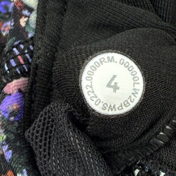 LULULEMON Energy Longline Bra Size 4 Medium Support B/C Cup Flower Burst Multi - Picture 7 of 7